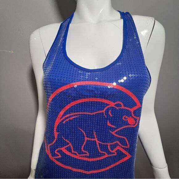Victoria's Secret Pink Blue Chicago Cubs Sequin Racer Back Tank -- Small - Picture 6 of 11